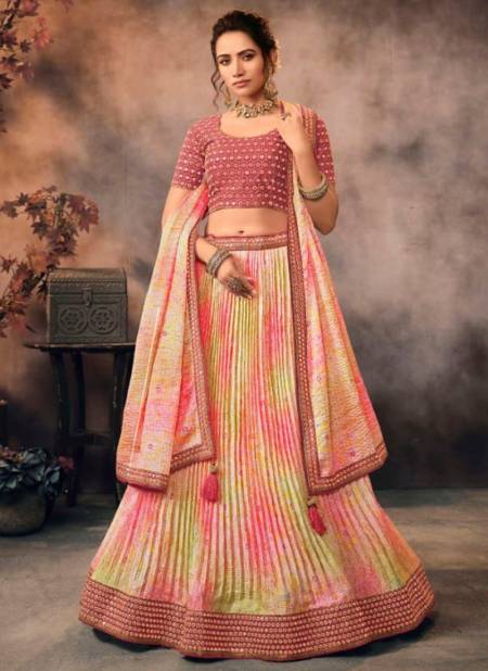 Multi Colour Utsav Kavira New Designer Chinon Fancy Lehenga Choli Collection 605
